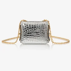 Zaccone Bags*Girls Metallic Silver Mini Bag (8cm)