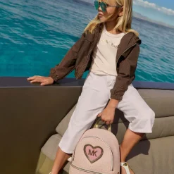 Michael Kors Kids Bags*Girls MK Logo Backpack (29cm)