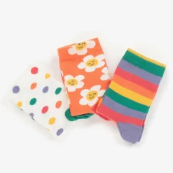 Frugi Socks*Girls Multicoloured Cotton Socks (3 Pack)