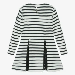 Week-end à la mer Dresses*Girls Navy Blue Breton Stripe Cotton Dress