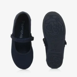 Pisamonas Pumps & Ballerinas|Pumps & Ballerinas*Girls Navy Blue Canvas Bar Shoes