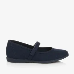 Pisamonas Pumps & Ballerinas|Pumps & Ballerinas*Girls Navy Blue Canvas Bar Shoes