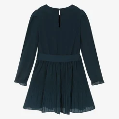 Mayoral Dresses*Girls Navy Blue Chiffon Pleated Dress