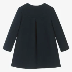 Tartine et Chocolat Coats & Jackets*Girls Navy Blue Collared Coat