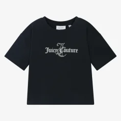 Juicy Couture Tops*Girls Navy Blue Cotton Boxy Fit T-Shirt