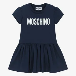 Moschino Baby Dresses*Girls Navy Blue Cotton Dress