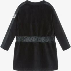 Moncler Enfant Dresses*Girls Navy Blue Cotton Dress