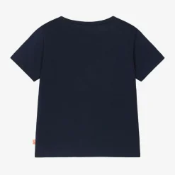 Billieblush Tops*Girls Navy Blue Cotton Heart T-Shirt