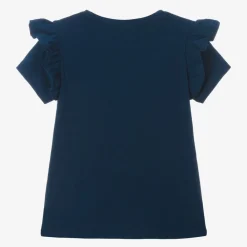Guess Tops*Girls Navy Blue Cotton Rhinestone T-Shirt