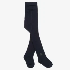 Tartine et Chocolat Tights*Girls Navy Blue Cotton Tights