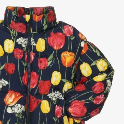 Dolce amp; Gabbana Coats & Jackets*Girls Navy Blue Down Padded Tulip Jacket