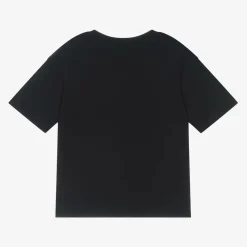 Chloé Tops*Girls Navy Blue Embroidered Cotton T-Shirt