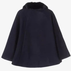 Romano Coats & Jackets*Girls Navy Blue Felted Cape