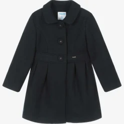 Mayoral Coats & Jackets*Girls Navy Blue Felted Coat