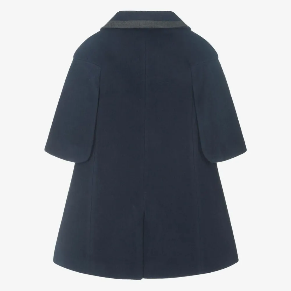 Patachou Coats & Jackets*Girls Navy Blue Felted Coat
