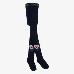 Billieblush Tights*Girls Navy Blue Heart Tights