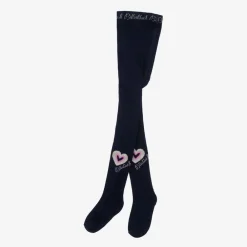 Billieblush Tights*Girls Navy Blue Heart Tights