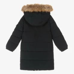 Töastie Coats & Jackets*Girls Navy Blue Hooded Parka Coat