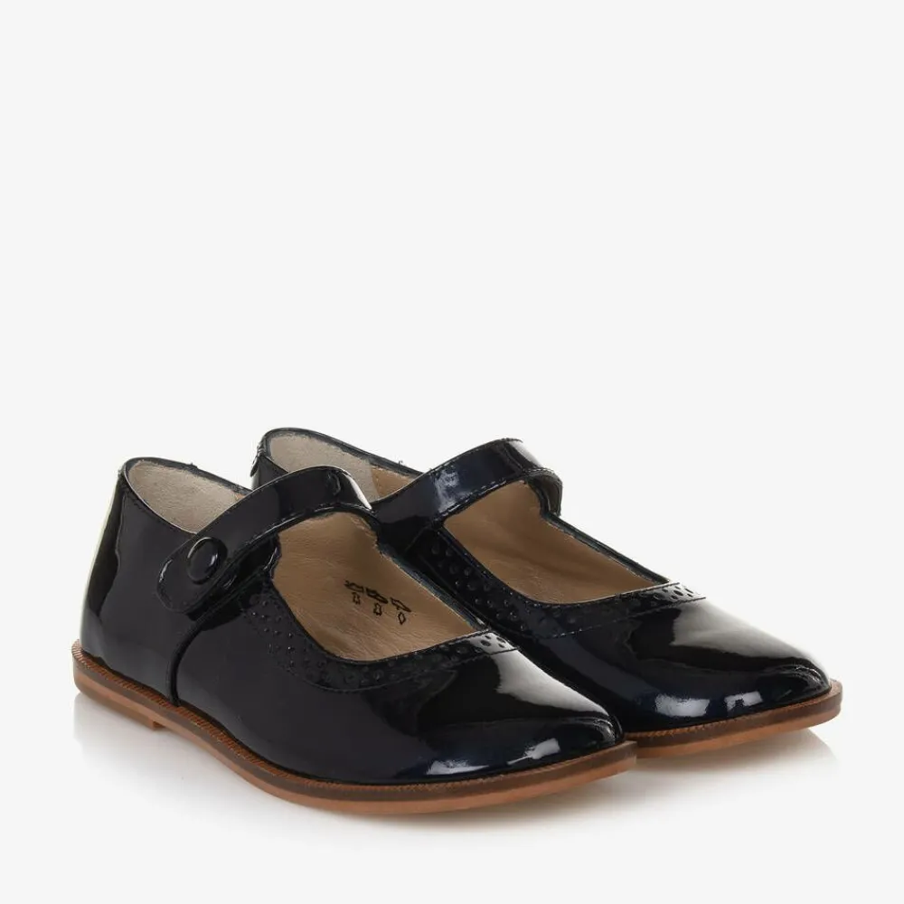Tartine et Chocolat Pumps & Ballerinas|Pumps & Ballerinas*Girls Navy Blue Leather Pumps