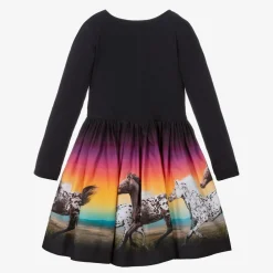 Molo Dresses*Girls Navy Blue Organic Cotton Sunset Dress