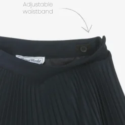Tartine et Chocolat Skirts*Girls Navy Blue Pleated Skirt