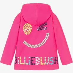 Billieblush Coats & Jackets*Girls Neon Pink Hooded Raincoat