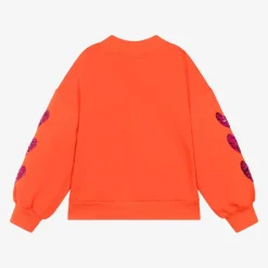 Agatha Ruiz de la Prada Tops*Girls Orange Cotton Heart Sweatshirt