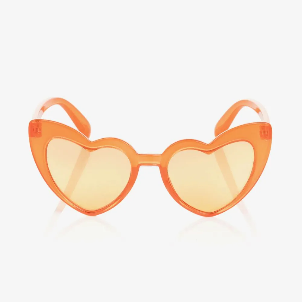 Molo Clothing Accessories*Girls Orange Heart Sunglasses Sunrise