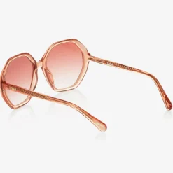 Chloé Clothing Accessories*Girls Orange Hexagonal Sunglasses