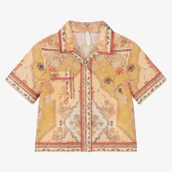 Zimmermann Tops*Girls Orange Patterned Cotton Shirt