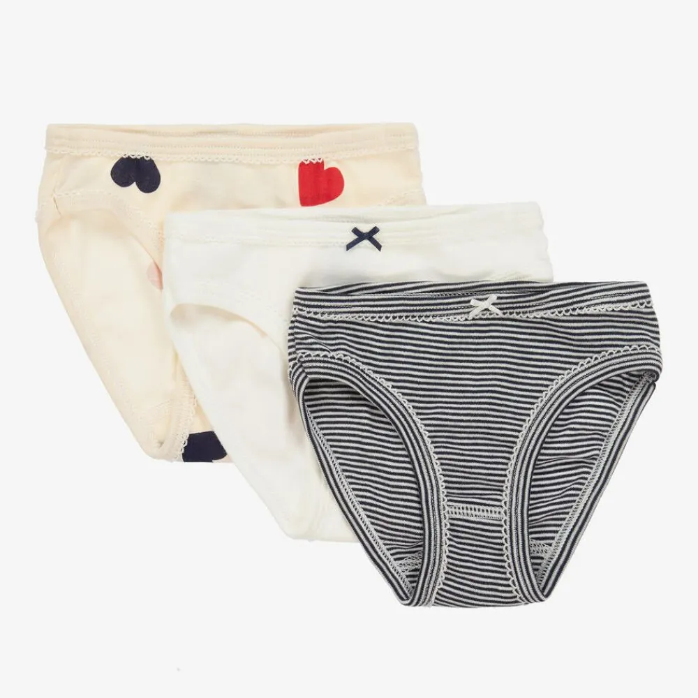 Petit Bateau Underwear*Girls Organic Cotton Knickers (3 Pack)