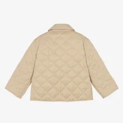 Burberry Coats & Jackets*Girls Pale Beige Quilted Jacket PaleStone