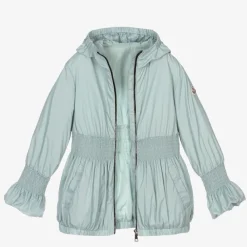 Moncler Enfant Coats & Jackets*Girls Pale Blue Logo Jacket