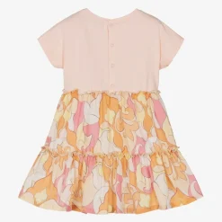 AIGNER Dresses*Girls Pale Pink & Orange Cotton Dress
