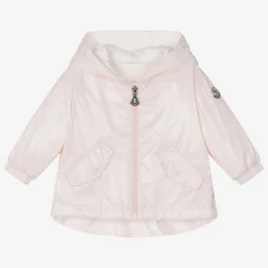 Moncler Enfant Coats & Jackets*Girls Pale Pink Camelien Hooded Jacket