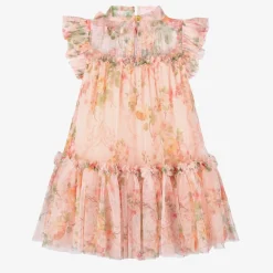 Angels Face Dresses*Girls Pale Pink Floral Dress Peach