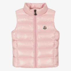 Moncler Enfant Coats & Jackets*Girls Pale Pink Ghany Down Padded Gilet