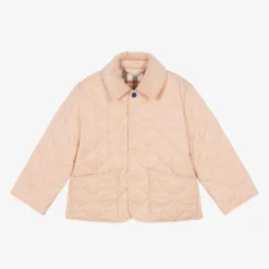 Burberry Coats & Jackets*Girls Pale Pink Quilted Jacket ApricotPink