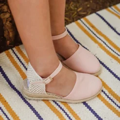 Pisamonas Espadrilles|Espadrilles*Girls Pink & Beige Wedge Espadrilles