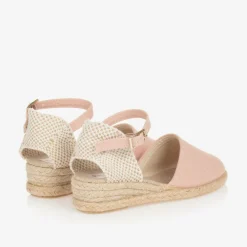 Pisamonas Espadrilles|Espadrilles*Girls Pink & Beige Wedge Espadrilles