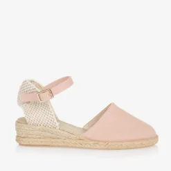 Pisamonas Espadrilles|Espadrilles*Girls Pink & Beige Wedge Espadrilles