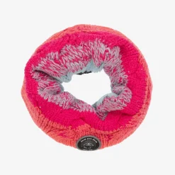Deux par Deux Scarves*Girls Pink & Black Knitted Snood