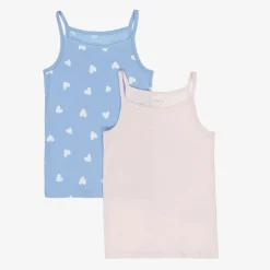 NAME IT Underwear*Girls Pink & Blue Cotton Vests (2 Pack)