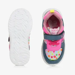 Agatha Ruiz de la Prada Trainers|Trainers*Girls Pink & Blue Dot Print Trainers