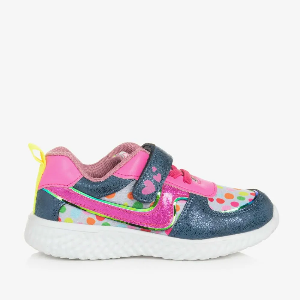 Agatha Ruiz de la Prada Trainers|Trainers*Girls Pink & Blue Dot Print Trainers