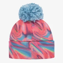 Deux par Deux Hats*Girls Pink & Blue Knit Pom-Pom Hat