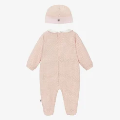 AIGNER Gifts|Babysuits*Girls Pink & Gold Cotton Babysuit Set