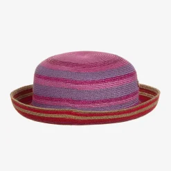 Gucci Hats*Girls Pink & Gold Stripe GG Hat