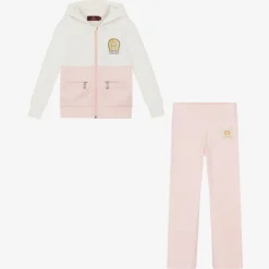 AIGNER Tracksuits*Girls Pink & Ivory Cotton Tracksuit