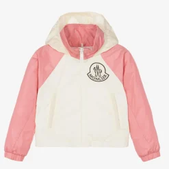 Moncler Enfant Coats & Jackets*Girls Pink & Ivory Enabish Jacket